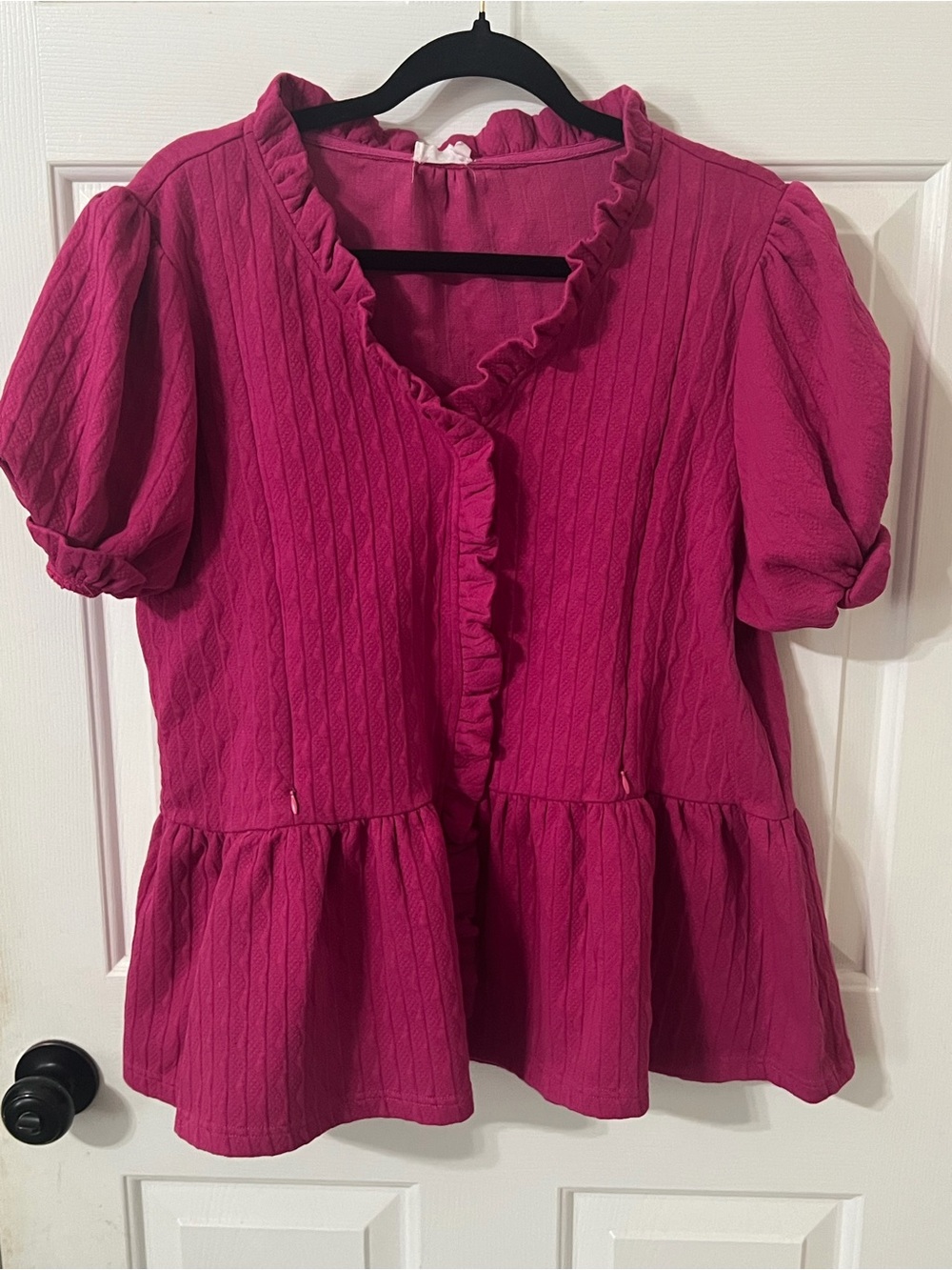 Shop the Mint Womens Zip Nursing Baby Blouse Magenta Peplum XL Sweater Fall